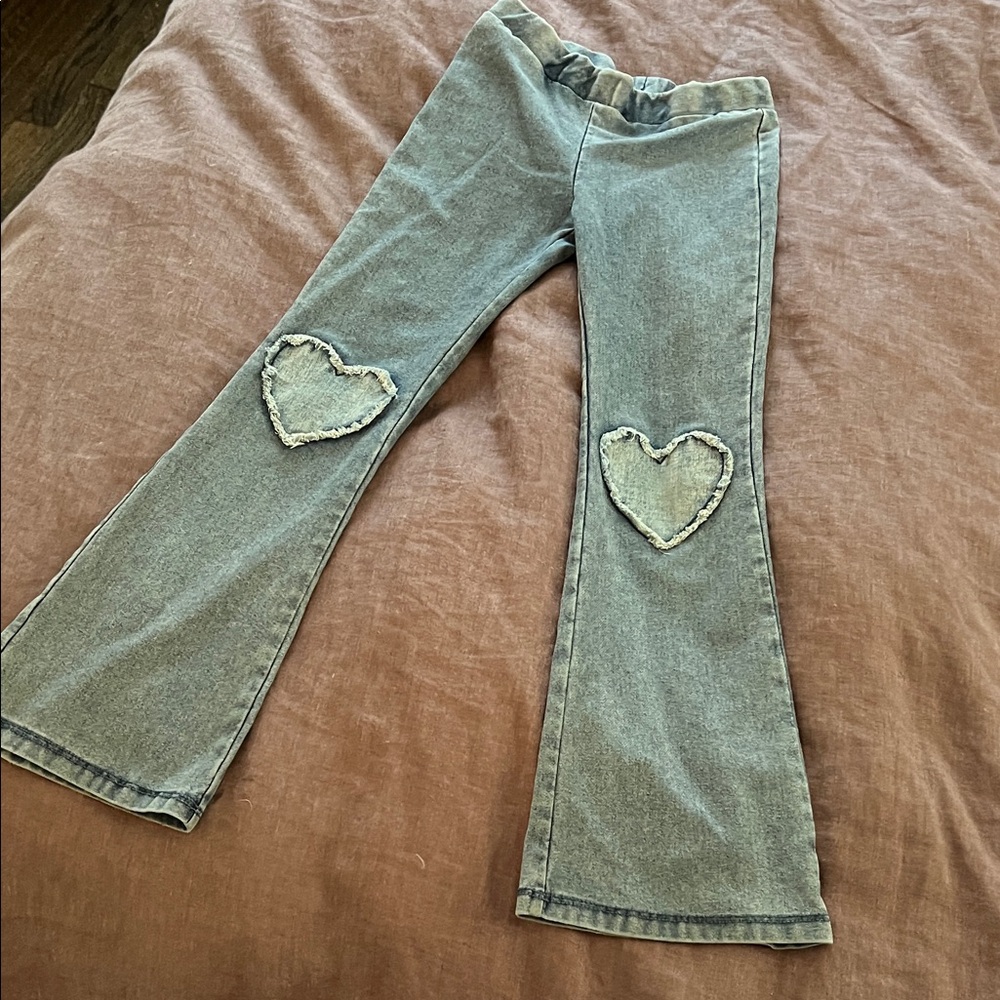 Heart Patch Light Blue Girl’s Legging Jeans